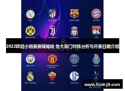 2022欧冠小组赛赛程揭晓 各大豪门对阵分析与开赛日期介绍